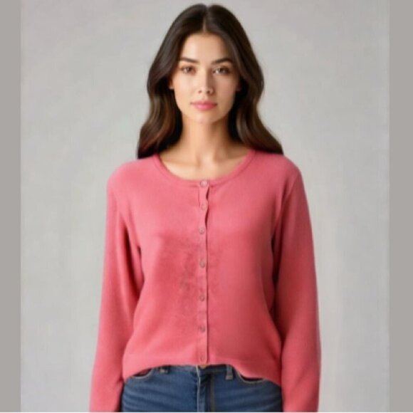 Cable & Gauge Pink Cardigan sweater Size xlarge​​​ - Picture 1 of 12